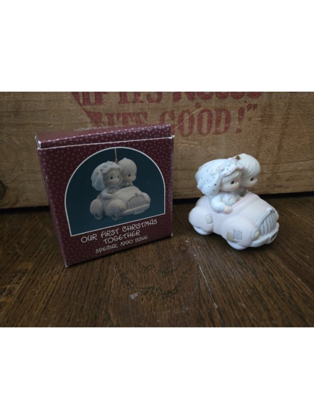Precious Moments Our First Christmas Together 1990 Ornament 525324 Bride Groom